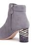 Detail View - Click To Enlarge - NICHOLAS KIRKWOOD - 'Zaha' cylindrical heel suede ankle boots