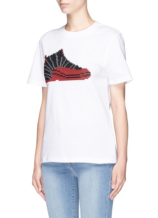 Detail View - Click To Enlarge - 8-BIT - 'Jordan' rubber appliqué unisex T-shirt