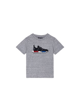 Main View - Click To Enlarge - 8-BIT - 'NMD' 8-bit sneaker appliqué kids T-shirt