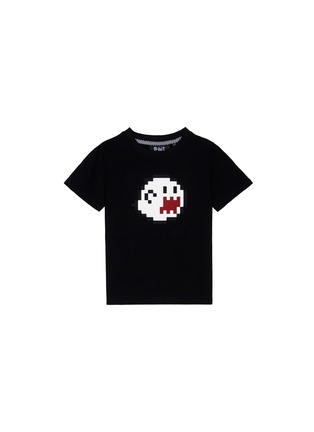 Main View - Click To Enlarge - 8-BIT - 'Haunting You' 8-bit ghost appliqué kids T-shirt