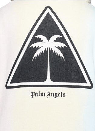 Detail View - Click To Enlarge - PALM ANGELS - Palm tree print watercolour hoodie
