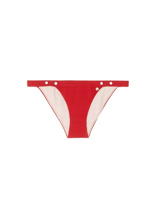 Main View - Click To Enlarge - 72930 - 'Wild Rose' polka dot textured button bikini briefs