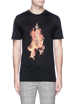 Main View - Click To Enlarge - LANVIN - 'Arrow in Fire' print T-shirt