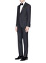 Figure View - Click To Enlarge - LANVIN - Silk satin trim wool tuxedo suit