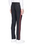 Back View - Click To Enlarge - LANVIN - Grosgrain chain outseam wool hopsack pants