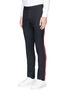 Front View - Click To Enlarge - LANVIN - Grosgrain chain outseam wool hopsack pants