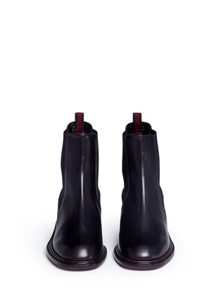 Front View - Click To Enlarge - CLERGERIE - 'Snoots' leather Chelsea boots