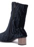 Detail View - Click To Enlarge - CLERGERIE - 'Plopt' cube heel textured velvet ankle boots