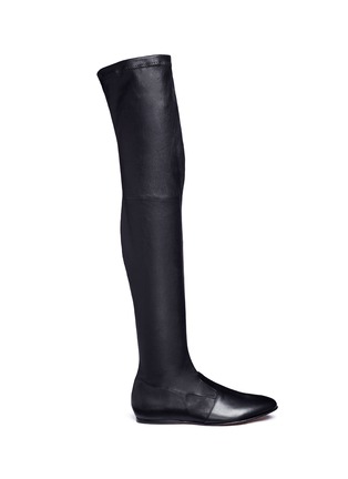 Main View - Click To Enlarge - CLERGERIE - 'Guepe' thigh high leather sock boots