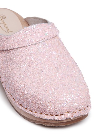 Detail View - Click To Enlarge - BONPOINT - x The Webster 'Camellia' glitter kids clogs