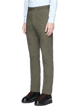 Front View - Click To Enlarge - LANVIN - Cotton-linen hopsack pants