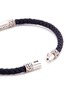 Detail View - Click To Enlarge - JOHN HARDY - Sapphire braided leather silver bracelet