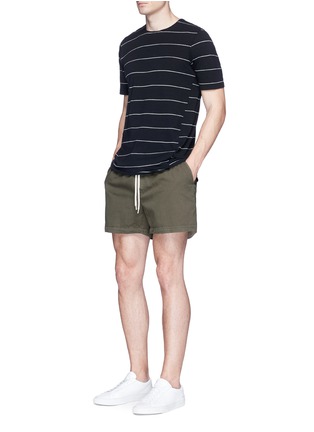 Figure View - Click To Enlarge - BASSIKE - Drawstring twill shorts