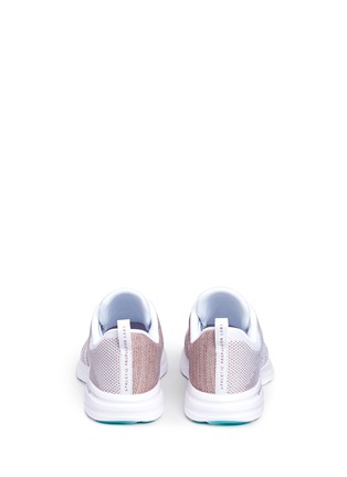 Back View - Click To Enlarge - ATHLETIC PROPULSION LABS - 'TechLoom Pro' metallic knit sneakers