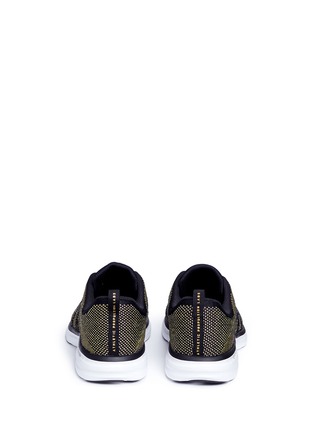 Back View - Click To Enlarge - ATHLETIC PROPULSION LABS - 'TechLoom Pro' metallic knit sneakers