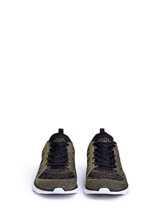 Front View - Click To Enlarge - ATHLETIC PROPULSION LABS - 'TechLoom Pro' metallic knit sneakers