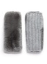Main View - Click To Enlarge - YVES SALOMON - Rabbit fur and cashmere-wool knit fingerless gloves