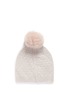 Figure View - Click To Enlarge - YVES SALOMON - Fox fur pompom wool-cashmere metallic knit beanie