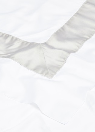 Detail View - Click To Enlarge - FRETTE - Bicolore queen size duvet set – White/Cliff Grey