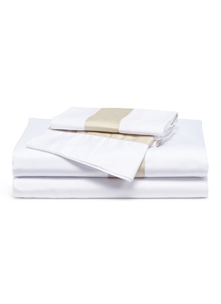 Main View - Click To Enlarge - FRETTE - Bicolore king size duvet set – White/Beige