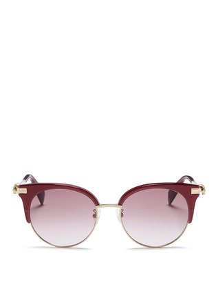 Main View - Click To Enlarge - ALEXANDER MCQUEEN - Skull temple browline sunglasses