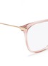 Detail View - Click To Enlarge - ALEXANDER MCQUEEN - Metal temple acetate square optical glasses