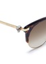 Detail View - Click To Enlarge - ALEXANDER MCQUEEN - Skull temple tortoiseshell acetate browline metal sunglasses