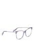 Figure View - Click To Enlarge - ALEXANDER MCQUEEN - Metal temple acetate square optical glasses