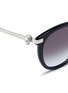 Detail View - Click To Enlarge - ALEXANDER MCQUEEN - Glass crystal skull temple oversized acetate sunglasses