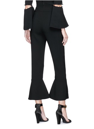 Back View - Click To Enlarge - 72723 - Ruffle cuff cropped crepe pants
