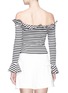 Figure View - Click To Enlarge - 72723 - 'Ponti' ruffle off-shoulder stripe jersey top