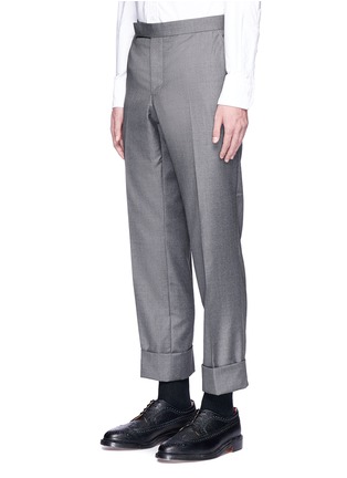 Front View - Click To Enlarge - THOM BROWNE  - 130's wool twill pants