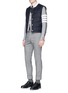 Figure View - Click To Enlarge - THOM BROWNE  - Quilted wool twill down vest