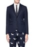 Main View - Click To Enlarge - THOM BROWNE  - Hector embroidered wool covert blazer