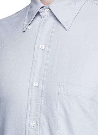 Detail View - Click To Enlarge - THOM BROWNE  - Stripe sleeve button down cotton Oxford shirt