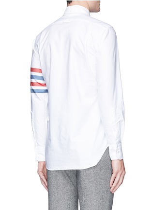 Back View - Click To Enlarge - THOM BROWNE  - Stripe sleeve button down cotton Oxford shirt