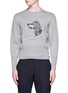 Main View - Click To Enlarge - THOM BROWNE  - 'Hector' embroidered wool sweater