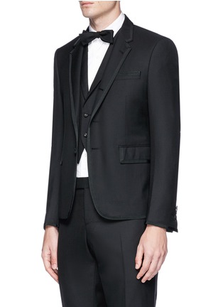 Back View - Click To Enlarge - THOM BROWNE  - Wool twill tuxedo suit and bow tie set