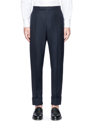 Main View - Click To Enlarge - THOM BROWNE  - Selvedge outseam twill pants
