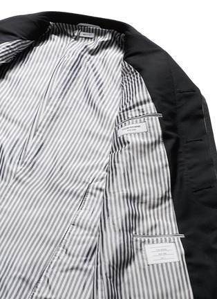 Detail View - Click To Enlarge - THOM BROWNE  - Grosgrain trim wool-mohair Chesterfield coat