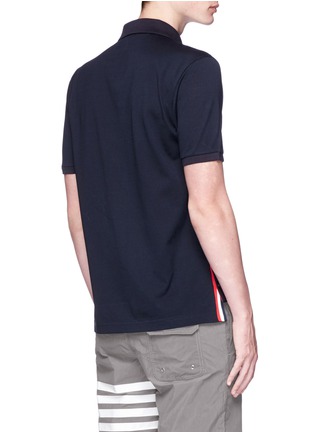 Back View - Click To Enlarge - THOM BROWNE  - Patch pocket polo shirt