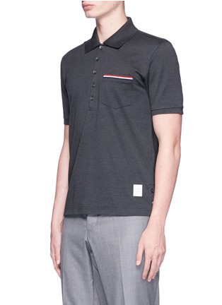 Front View - Click To Enlarge - THOM BROWNE  - Patch pocket polo shirt