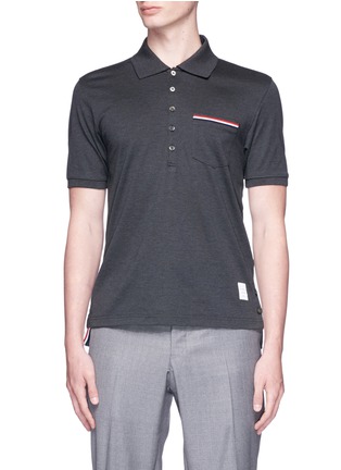 Main View - Click To Enlarge - THOM BROWNE  - Patch pocket polo shirt