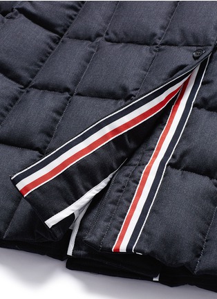 Detail View - Click To Enlarge - THOM BROWNE  - Wool twill down puffer coat
