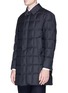 Front View - Click To Enlarge - THOM BROWNE  - Wool twill down puffer coat