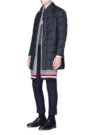 Figure View - Click To Enlarge - THOM BROWNE  - Wool twill down puffer coat