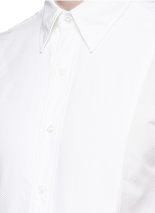 Detail View - Click To Enlarge - THOM BROWNE  - Piqué bib tuxedo shirt