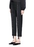 Front View - Click To Enlarge - THE ROW - 'Val' satin stripe virgin wool cropped suiting pants