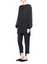 Figure View - Click To Enlarge - THE ROW - 'Val' satin stripe virgin wool cropped suiting pants