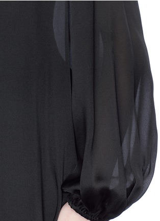 Detail View - Click To Enlarge - THE ROW - 'Latou' open back tie silk blouse
